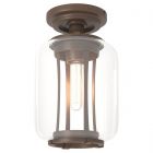 Hubbardton Forge Fairwinds Outdoor Semi-Flush in Coastal Bronze, Clear Glass (ZM)