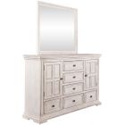 Liberty Furniture Big Valley Dresser & Mirror in Whitestone