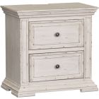 Liberty Furniture Big Valley Bedside Chest with Charging Station in Whitestone