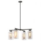 Hubbardton Forge Polaris 4-Light Outdoor Pendant in Coastal Natural Iron 364213-1003
