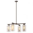 Hubbardton Forge Polaris 4-Light Outdoor Pendant in Coastal Bronze 364213-1009