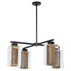 Hubbardton Forge Polaris 4-Light Outdoor Pendant in Coastal Black 364213-1000