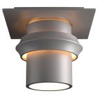 Hubbardton Forge Twilight Small Dark Sky Friendly Outdoor Semi-Flush in Coastal Burnished Steel