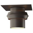 Hubbardton Forge Twilight Dark Sky Friendly Outdoor Semi-Flush in Coastal Dark Smoke