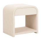 Chelsea House Elizabeth Wicker Vail Side Table - Cream