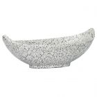 Chelsea House Misc Crackled Long Bowl - Black/White