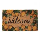 Nourison Home Casa Bella Welcome Lemon Border 1'6" x 2'6" Multicolor Door Mat