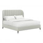 A.R.T. Furniture Dante Wide Channel King Upholstered Shelter Bed in Cloud (AAF)
