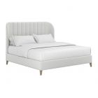 A.R.T. Furniture Dante Wide Channel Queen Upholstered Shelter Bed in Custard (AAF)