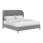 A.R.T. Furniture Dante Wide Channel Queen Upholstered Shelter Bed in Slate (AAF)