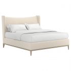 A.R.T. Furniture Edwin Wing Shelter King Upholstered Bed in Suede (AAF)