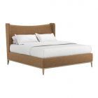 A.R.T. Furniture Edwin Wing Shelter Queen Upholstered Bed in Suede (AAF)