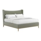 A.R.T. Furniture Edwin Wing Shelter Queen Upholstered Bed in Celery (AAF)