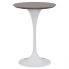Fairfield Chair Massimo Laminate 26" Counter Height Table with Tulip Base in Heathered Gray/Blanca