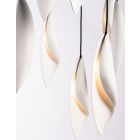 Oggetti Leaf 10 Port Chandelier with Clear Wire, Silver Canopy