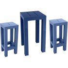 Vondom Jut Lacquered Bar Set in Notte Blue