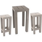 Vondom Jut Lacquered Bar Set in Taupe