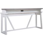 Liberty Furniture Palmetto Heights Console Bar Table in Two-Tone Shell White and Driftwood