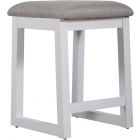 Liberty Furniture Palmetto Heights Upholstered Console Stool in Two-Tone Shell White and Driftwood