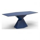 Vondom Vertex Lacquered Rectangular Table in Notte Blue