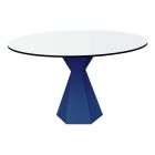 Vondom Vertex 47.25"Dia. Lacquered Round Table in Notte Blue