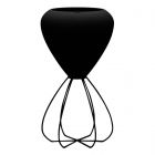 Vondom Pal 41.25"H Basic Planter in Black