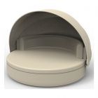 Vondom Ulm Basic Fixed Backrest with Folding Canopy Daybed in Ecru