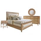 Tommy Bahama Key Biscayne Grand Isle Upholstered Bedroom Set with Night Table - King