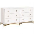 Essentials For Living Traditions Strand Shagreen 6-Drawer Double Dresser 6122.PRL-SHG/GLD