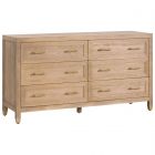 Essentials For Living Traditions Stella 6-Drawer Double Dresser in Light Honey Oak