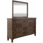 Liberty Furniture Americana Farmhouse Dresser & Mirror in Dusty Taupe