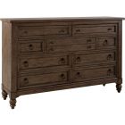 Liberty Furniture Americana Farmhouse 9 Drawer Dresser in Dusty Taupe