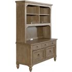 Liberty Furniture Americana Farmhouse Credenza & Hutch in Dusty Taupe