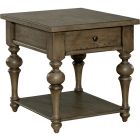 Liberty Furniture Americana Farmhouse Drawer End Table in Dusty Taupe