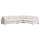Essentials For Living Stitch & Hand Clara Modular 4pc Sectional - Stone Basketweave