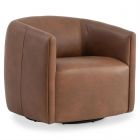 Bernhardt Aline Leather Swivel Chair