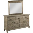 Kincaid Furniture Plank Road Farmstead Dresser with Jessup Mirror in Stone