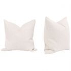Essentials For Living Stitch & Hand The Basic 22" Essential Pillow in Performance Textured Cream Linen - Set of 2 (Dropshippable)