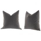 Essentials For Living Stitch & Hand The Basic 26" Essential Euro Pillow in Dark Dove Velvet - Set of 2 (Dropshippable)