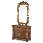 AICO Michael Amini Villa Valencia Bachelor's Chest with Mirror in Classic Chestnut (Promo)