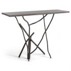 Hubbardton Forge Brindille Wood Top Console Table in Dark Smoke 750113-1005