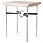 Hubbardton Forge Equus Wood Top Side Table in Sterling 750114-1636
