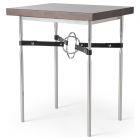 Hubbardton Forge Equus Wood Top Side Table in Sterling 750114-1638