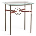 Hubbardton Forge Equus Side Table in Bronze, Glass Top 750116-1033
