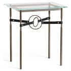 Hubbardton Forge Equus Side Table in Bronze, Glass Top 750116-1035