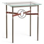 Hubbardton Forge Equus Side Table in Bronze, Glass Top 750116-1036