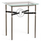 Hubbardton Forge Equus Side Table in Bronze, Glass Top 750116-1059