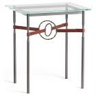 Hubbardton Forge Equus Side Table in Dark Smoke, Glass Top 750116-1063