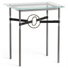 Hubbardton Forge Equus Side Table in Dark Smoke, Glass Top 750116-1065