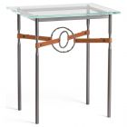 Hubbardton Forge Equus Side Table in Dark Smoke, Glass Top 750116-1067